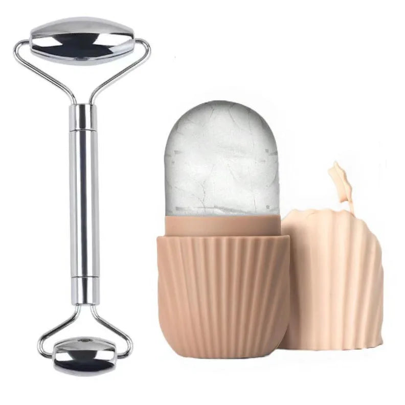 Ice Face Roller Facial Skincare Ice Roller Set Face Massage Roller Lifting Contouring Facial Cleansing Skin Care Tools
