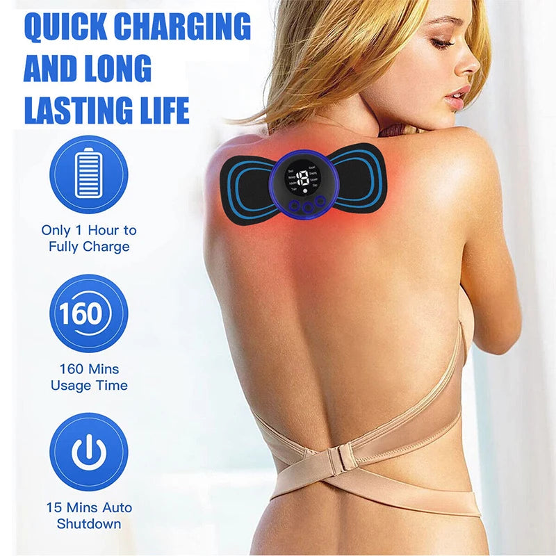 Electric TENS Pulse Neck Massager EMS Cervical Massage for Neck Back Body Electric Muscle Stimulator Electrostimulator 19 Gears