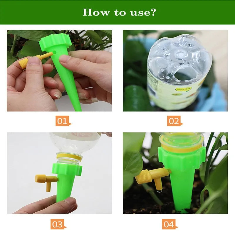 Automatic Watering Drip Kits Self Watering Spike For Flower Plants Adjustable Auto Water Dripper Device Garden Supplies