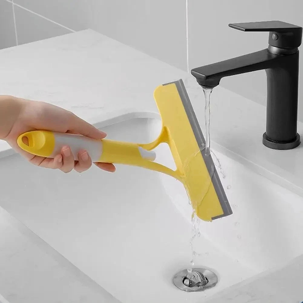 Household Multifunctional Glass Wiper With Watering Can Glass Cleaning Tool 3-In-1 Mirrors Glass Scraper Motorcar Window Scraper