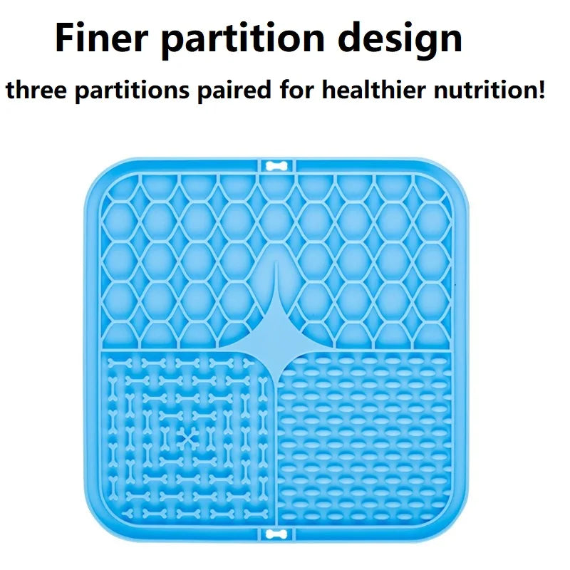 Pet Lick Silicone Mat Dogs Pet Slow Food Plate for Dog Bathing Distraction Silicone Dog Sucker Food Training Dog Feeder Supplies