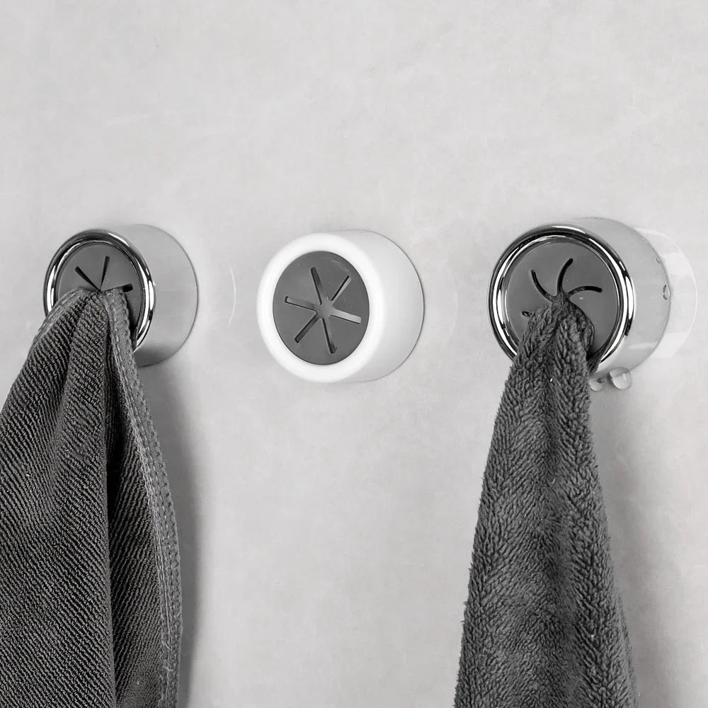Self Adhesive Towel Plug Holder Silicone Hooks Wall Mounted Bathroom Towel Kitchen Racks Dishcloth Hanger Clip Organizer Sucker