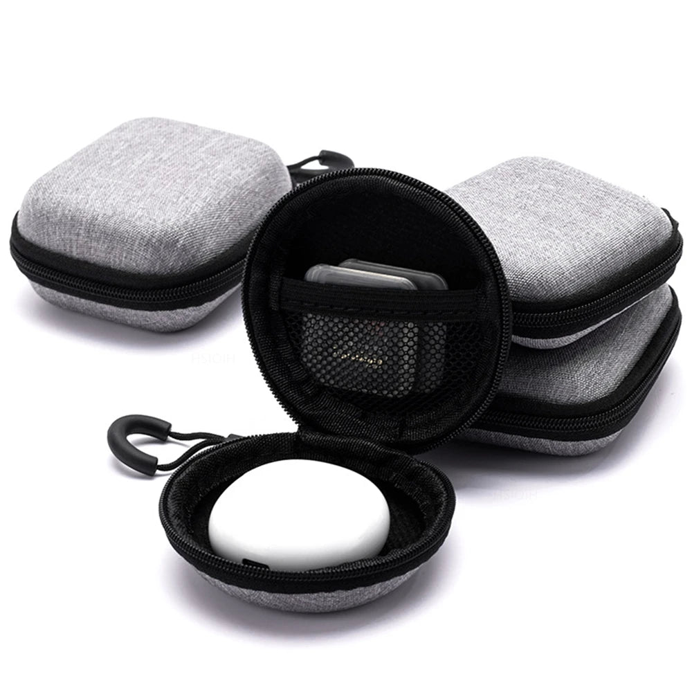Portable Data Cable Organizer Bag Small EVA Oval Earphone Storage Bags Hard Shell Waterproof Cases Charger U Disk Zipper Pouch