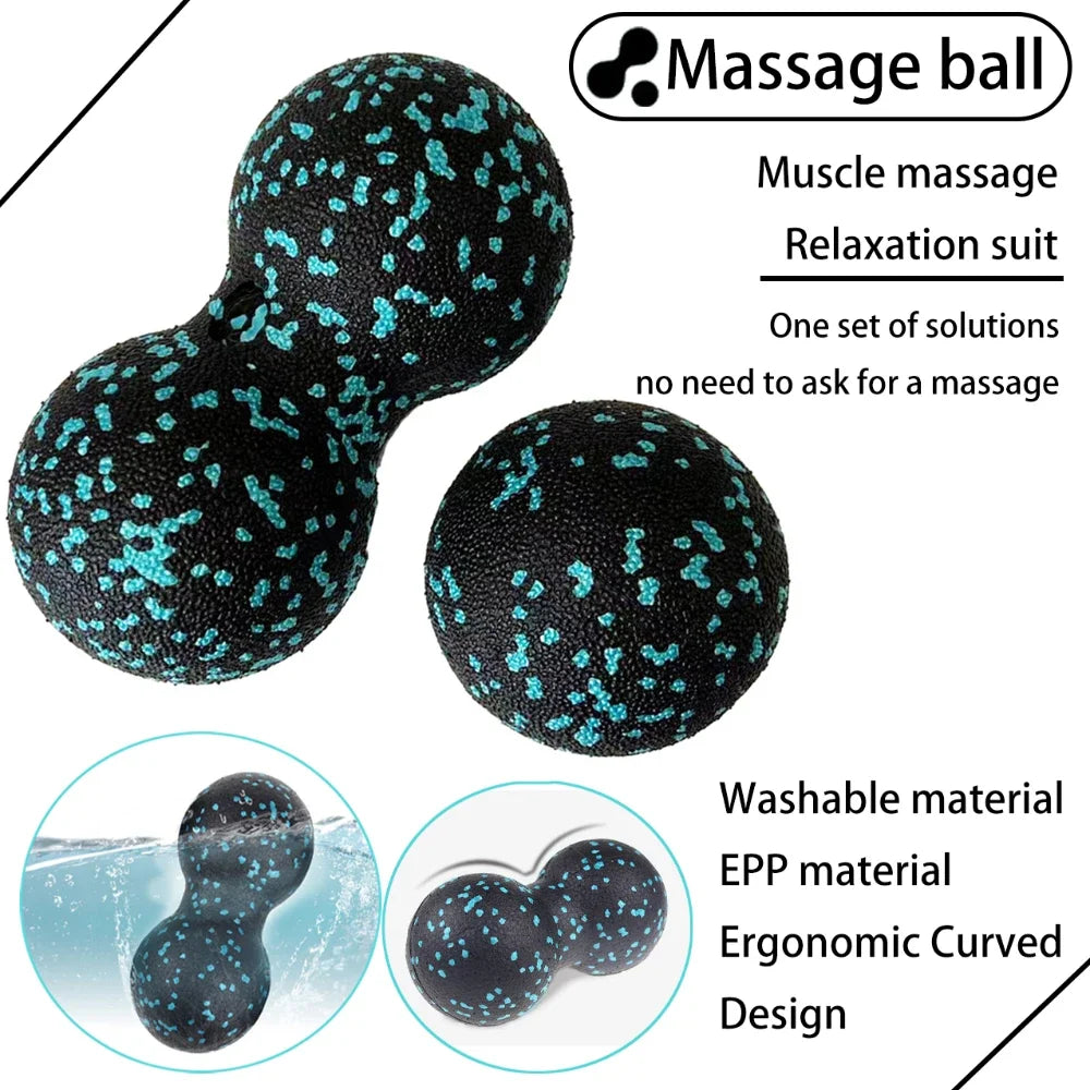 EPP Lacrosse Myofascia Ball Peanut Massage Ball High Density Lightweight Fitness Body Fascia Exercise Relieve Pain Yoga Ball