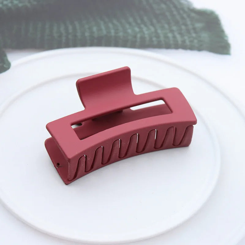 Women's Plastic Quadrate Hair Claws Hair Clips 8.5cm/3.35in Large Size Solid Barrette Crab Hair Clips Fashion Hair Accessories