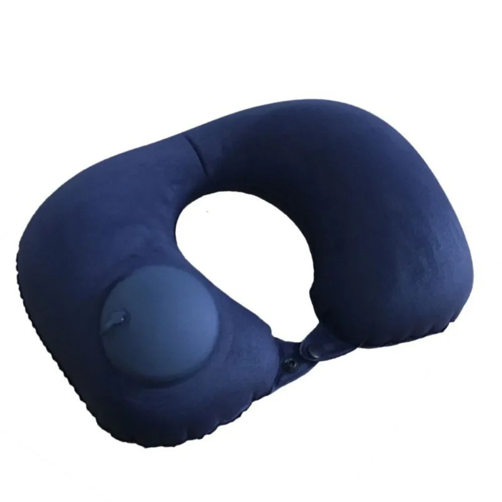 U-Shape Inflatable Neck Pillow Automatic Inflatable Super Light Cervical Pillow Head Rest Press to inflate Travel Pillows