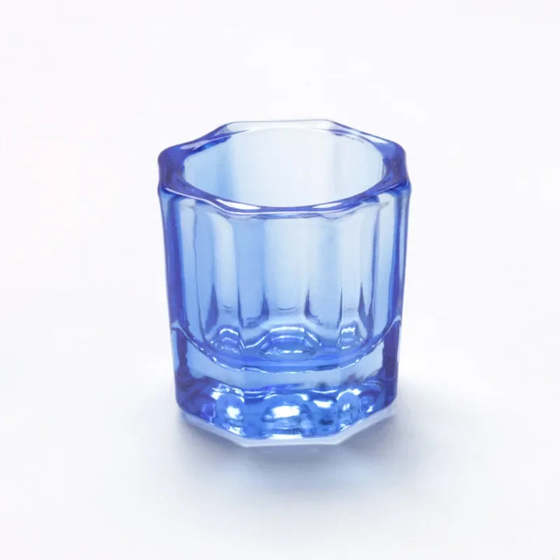 Acrylic Powder Liquid Crystal Glass Cup Aurora Colorful Cup Nail Brush Washing Mug Nail Art Tools Liquid Powders for Mixing Bowl