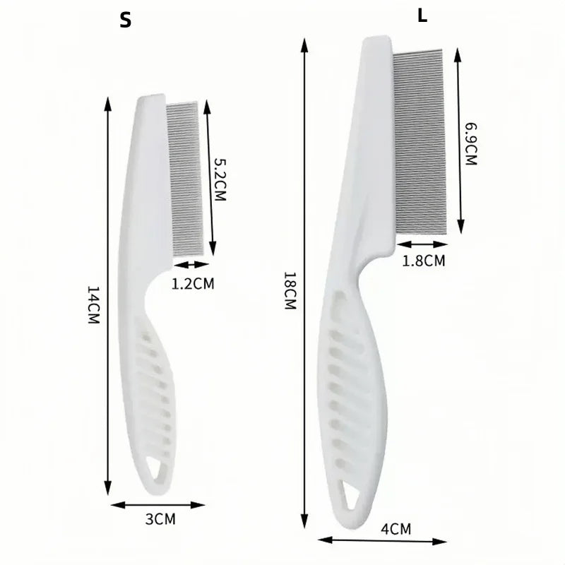 Pet Hair Shedding Comb Stainless Steel Flea Comb for Cat Dog Comfortable Pet Flea Hair Grooming Comb Dog Cat Fur Removal Brush
