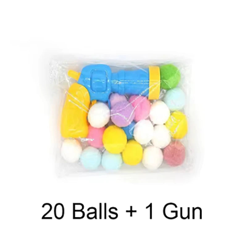 Cat toy interactive shooting training toy creative mini shooting gun game plush ball toy suitable for cats to play at home
