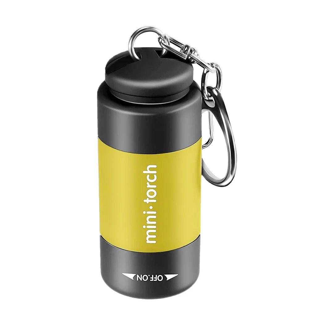Mini Flashlight USB Rechargeable LED Multifunctional Strong light Pocket Keychain  Flashlight Waterproof Outdoor Hiking Camping