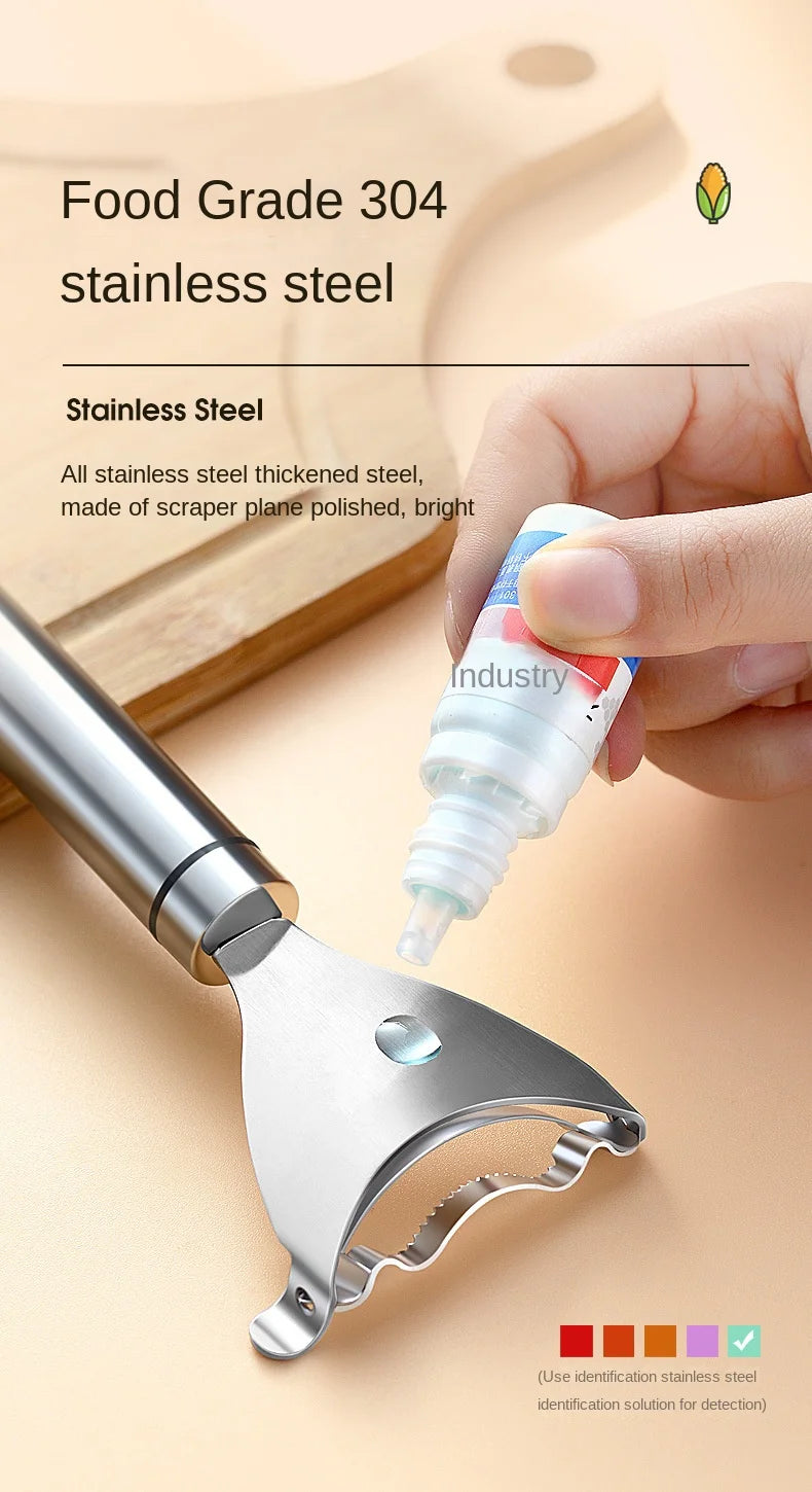 Stainless Steel Corn Peeler Scraper Serrated Corn Cob Stripper Tool Cob Shaver Planer Thresher Cutter Kitchen Vegetable Gadgets