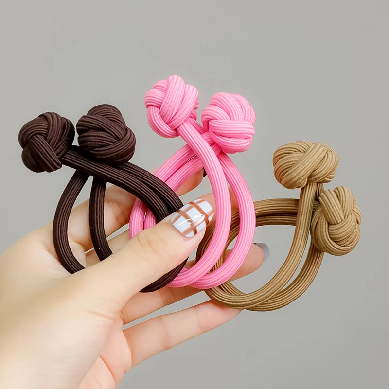 Solid Knot Long Elastic Hair Band For Women Girl Sweet Hair Tie Scrunchie Hair Ring Rubber Band Hair Rope Fashion Hair Accessory
