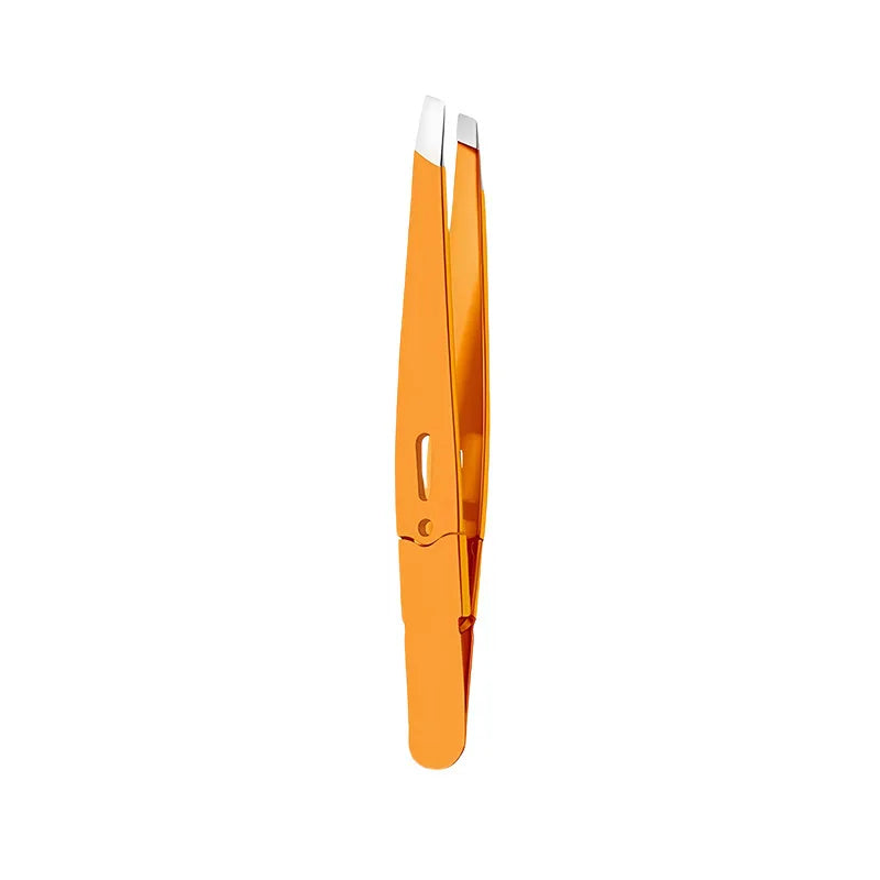 Colorful Eyebrow Tweezer High-Quality Stainless Steel Hair Beauty Fine Hairs Puller Slanted Eye Brow Clips Removal Makeup Tools