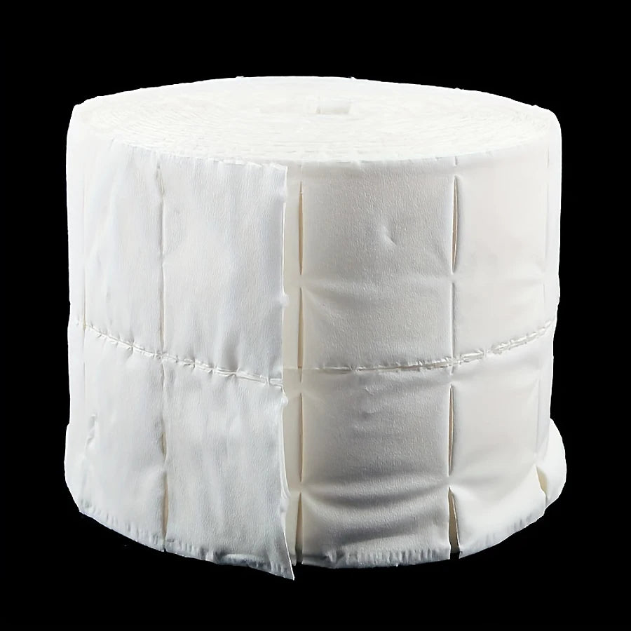 300Pcs/Roll Nail Polish Remover Cotton Pads White Torn Off Lint Free Nail Wipes for Gel Glue Makeup Manicure Cleaning Tool Paper