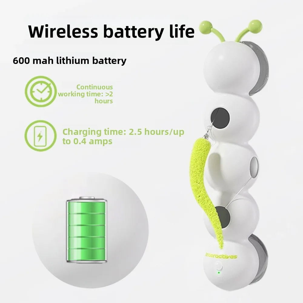 Creatives Durable Scratch Resistant Cat Teasing Stick Intelligent Sensing Interactive Cats Toy Usb Rechargeable Caterpillars Toy