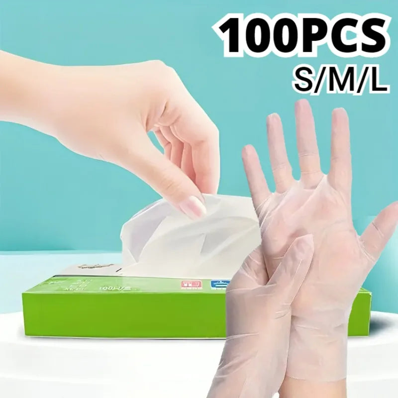 Disposable TPE Gloves Household Cleaning TPE Gloves Kitchen Bathroom Beauty Hairdressing Waste Disposal