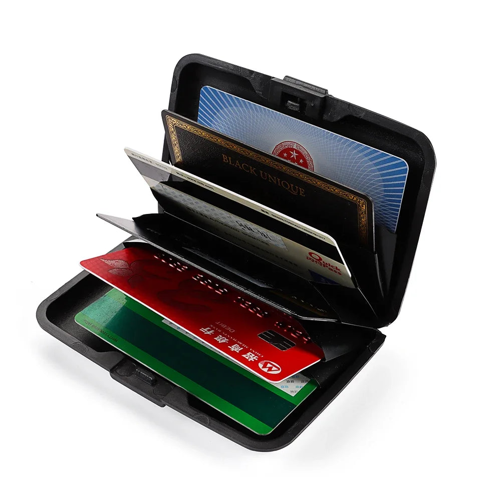 Aluminum Anti-Theft Wallets RFID Blocking Credit Card Holder RFID Wallet Metal Waterproof ID Card Case Coin Purse for Men Women