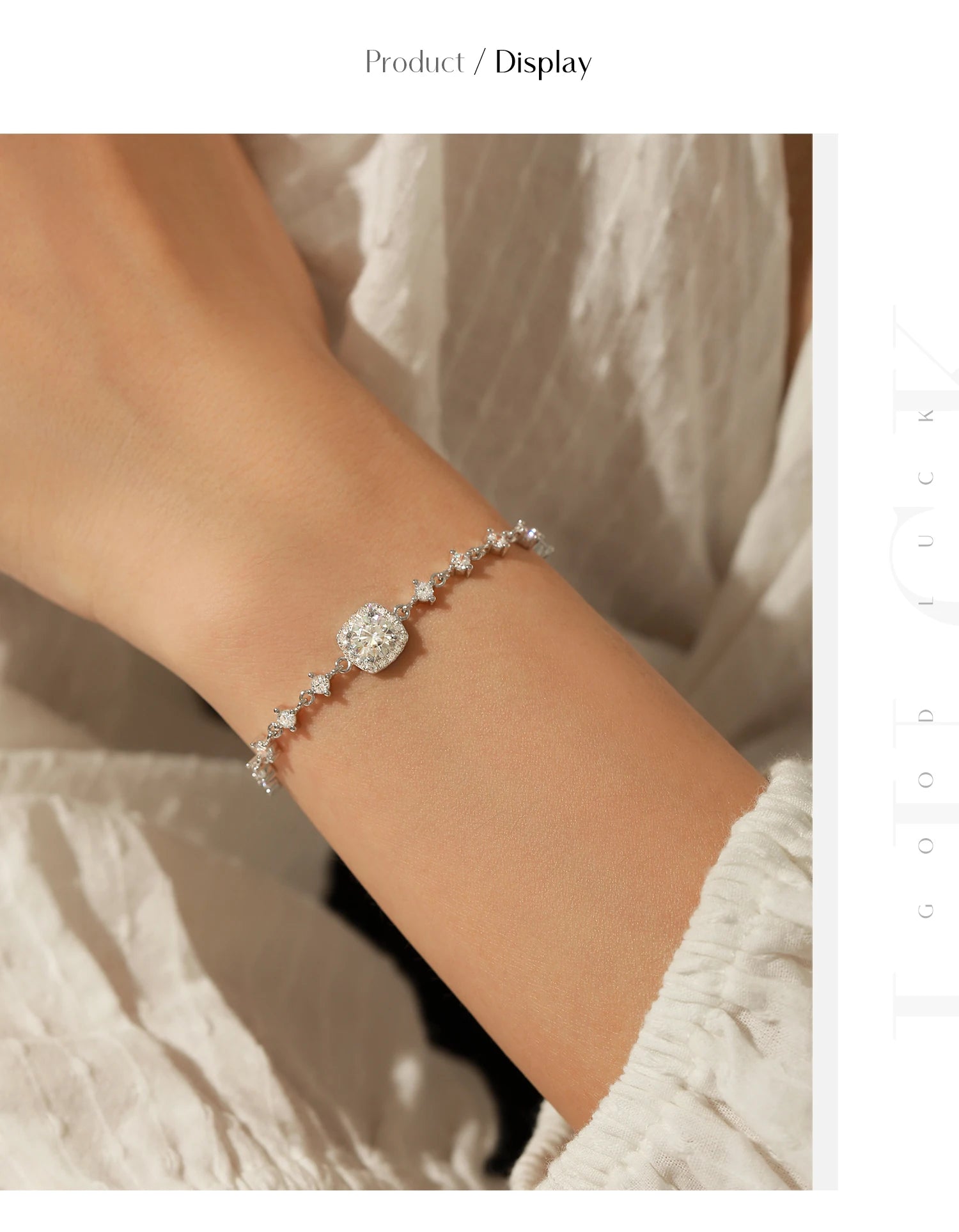 MODIAN 0.8CT D Color Moissanite Luxury Bracelet 925 Sterling Silver Halo Bracelet For Women Bridal Wedding Statement Jewelry