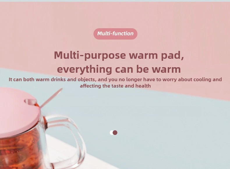 USB Cup Warmer Coffee Mug Heating Coaster 3 Temperature Setting Thermostatic Hot Plate Milk Tea Water Heating Pad Cup Heater