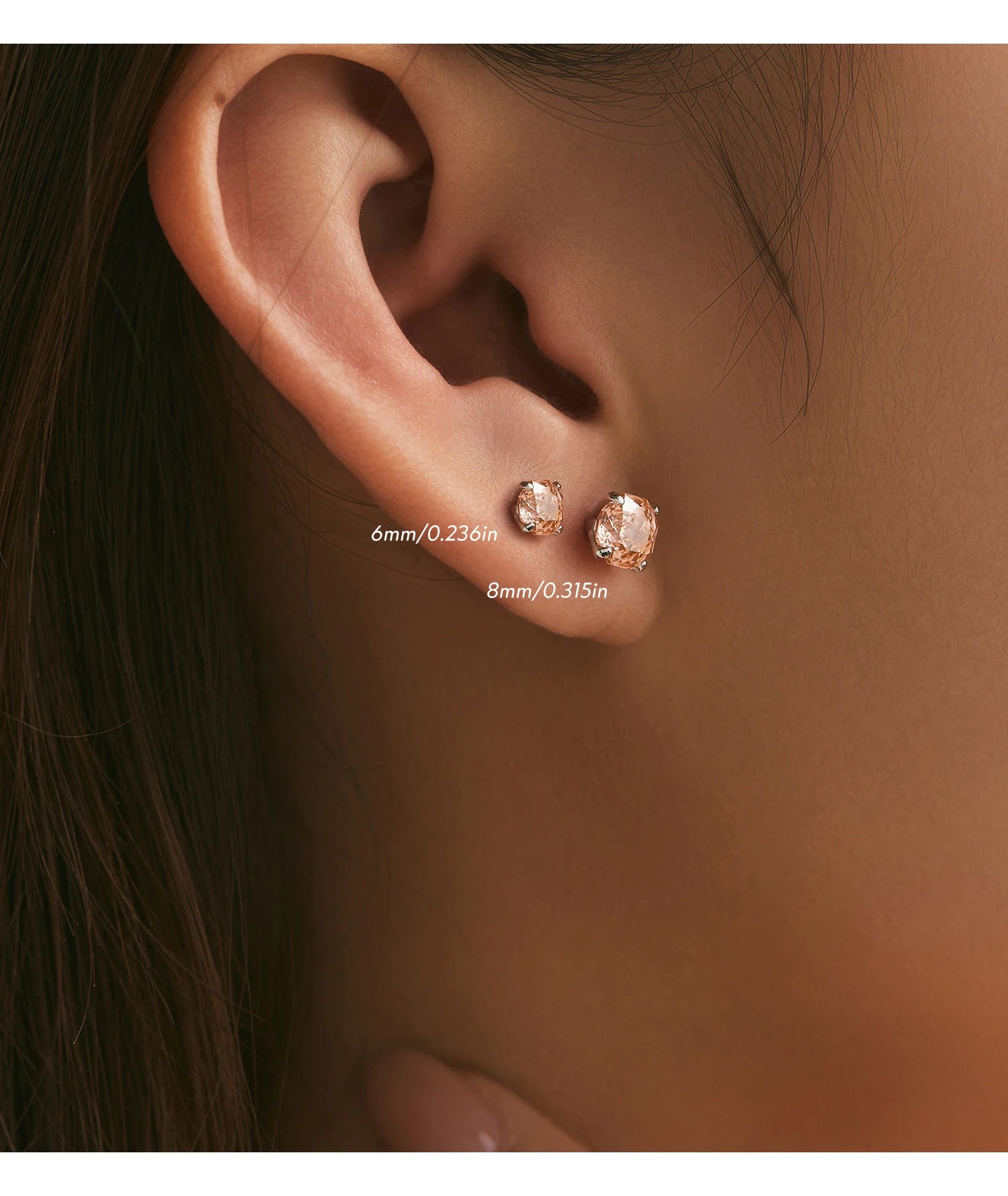 MODIAN 925 Sterling Silver Polygon Multi-Color Rose Cut Cubic Zirconia Luxury Stud Earrings For Women Party Fine Jewelry