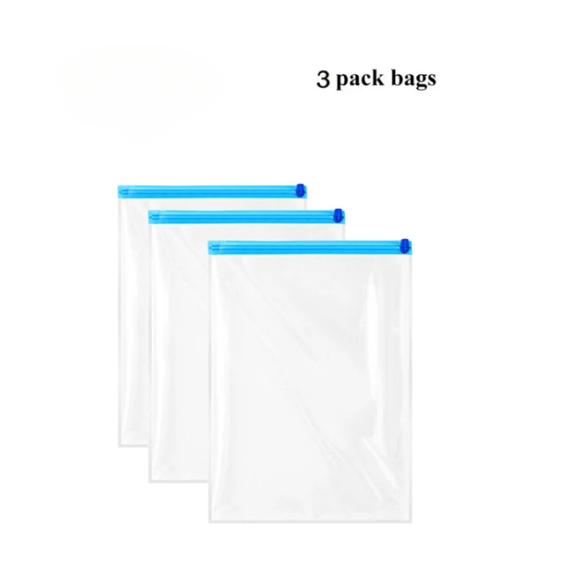 Travel Roll-up Compression Bag Vacuum Bags for Storing Clothes Save 75% of Storage Space No Air Pump Required Pack Vacuum Home