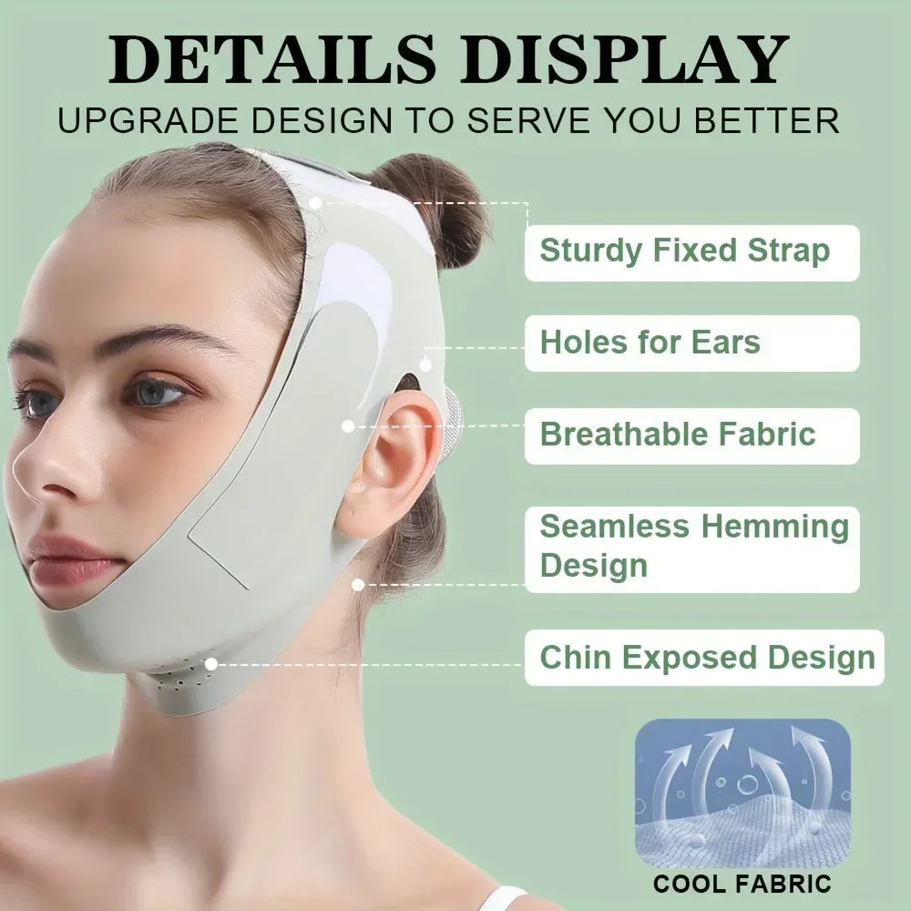 Anti Wrinkle Face Slimming Bandage Facial Massage Elastic Face Lift Up Strap Graphene Breathable Chin Cheek Lifting Belt