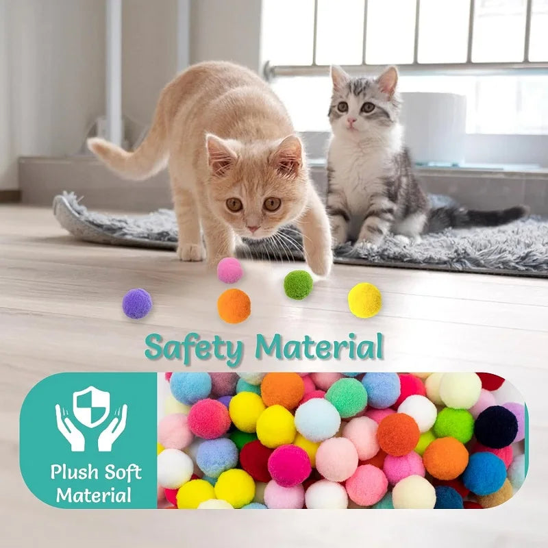 Cat toy interactive shooting training toy creative mini shooting gun game plush ball toy suitable for cats to play at home