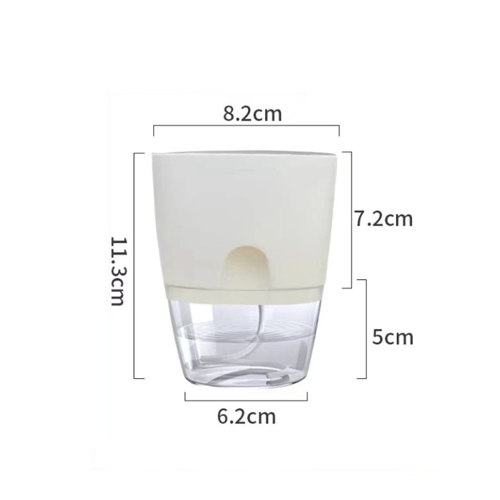 8.2/10.5/15.3/23.5cm Hydroponic Pot Self Watering Flower Pot Liquid Farming Soilless Cultivation Planter Cotton Rope Watering