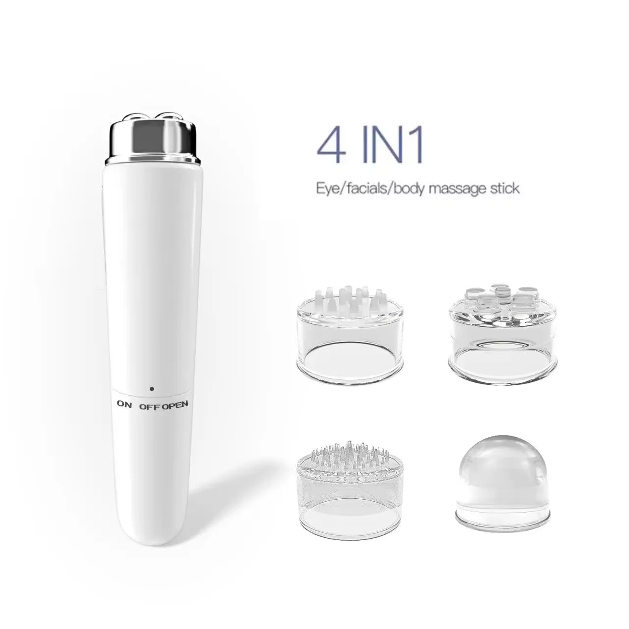 4 in 1 Electric Eye Massager Micro Vibration Facial Beauty Instrument for Relax Eye Dark Circles Eye Bags Puffiness Eye Massage