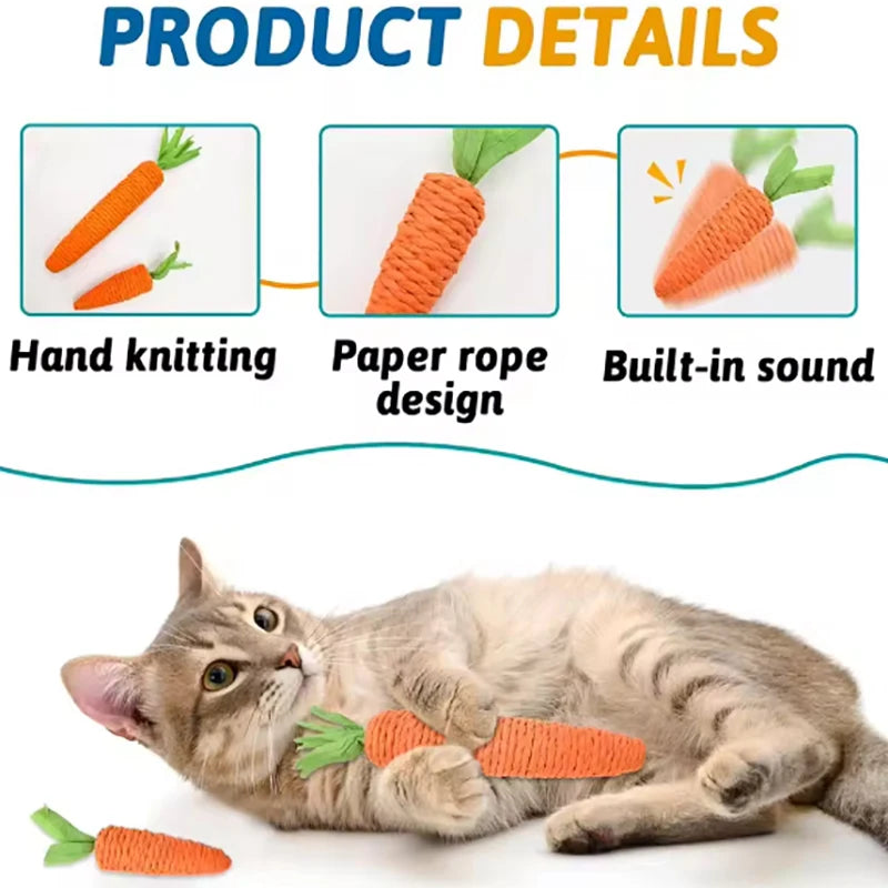 Cat toy carrot grinding stick tear resistant scratch resistant self entertaining toy suitable for cats to play with