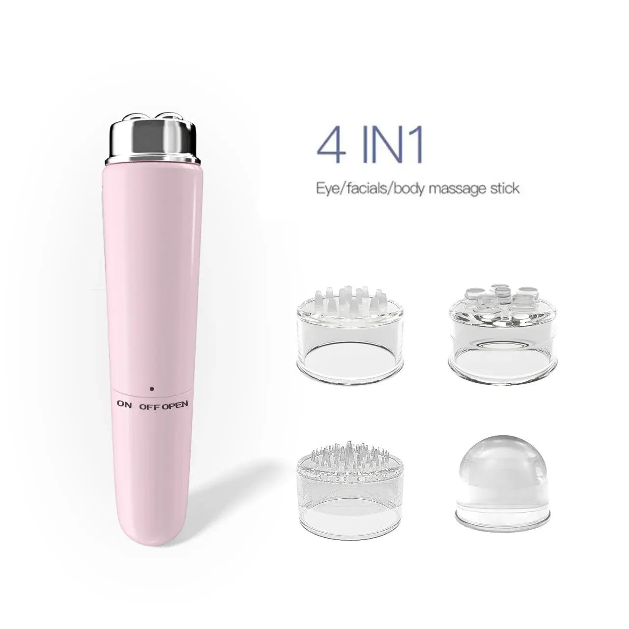 4 in 1 Electric Eye Massager Micro Vibration Facial Beauty Instrument for Relax Eye Dark Circles Eye Bags Puffiness Eye Massage