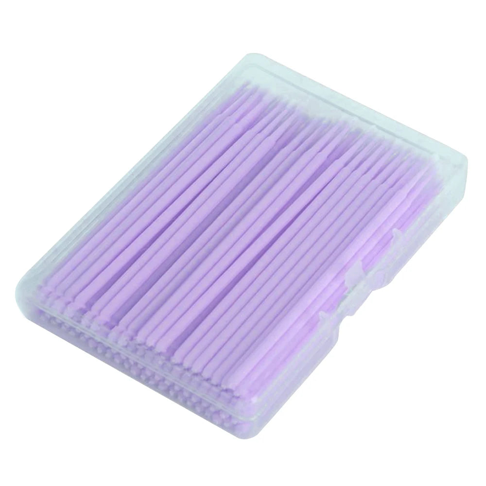 100pcs/box Disposable MicroBrush Eyelash Cleaning Brush Lash Extension Individua Tool For Eyelashes Removing Swab Accessories