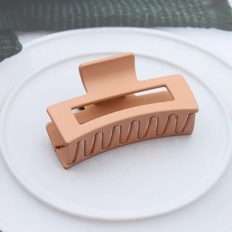 Women's Plastic Quadrate Hair Claws Hair Clips 8.5cm/3.35in Large Size Solid Barrette Crab Hair Clips Fashion Hair Accessories