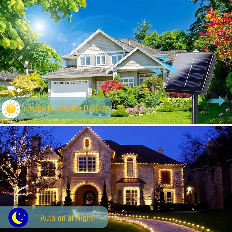 LED Solar Lights Fairy String Lights Waterproof 8 Modes for Garden Tree Decor Garden Lights Outdoor