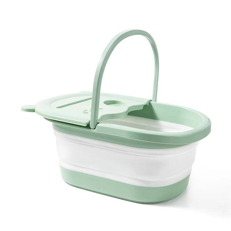 Foldable Foot Bath Tub with Built-in Massager - Large Relaxation Pool for Soaking, No Electricity Needed, For Home Bathroom