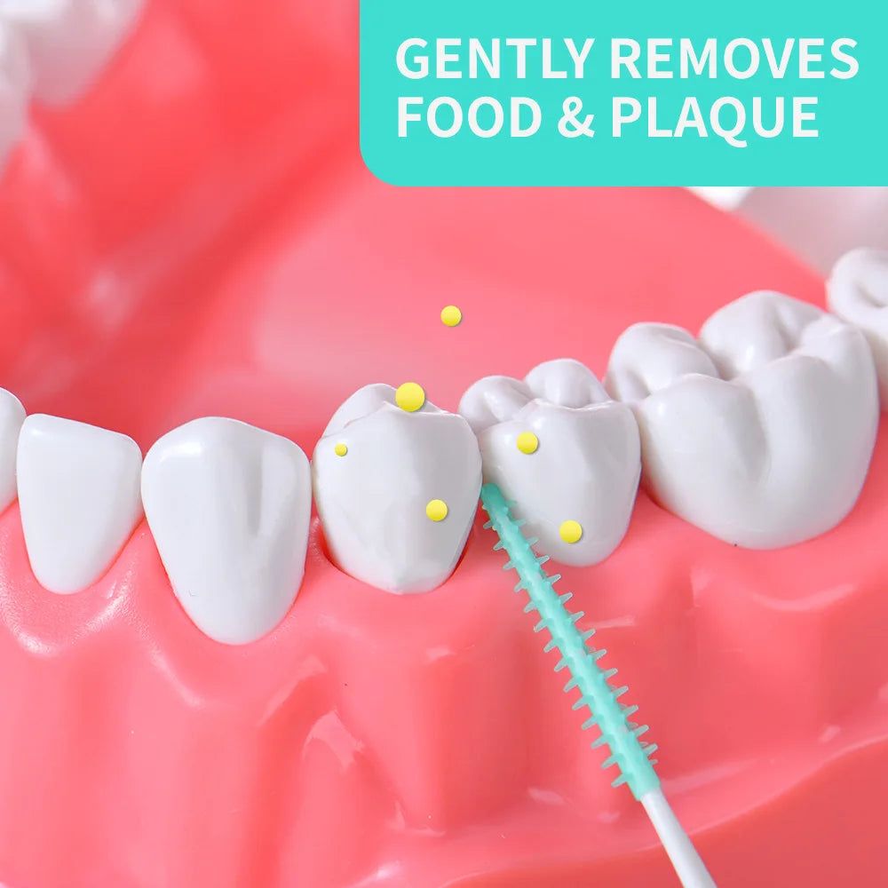 100-200Pcs/box Interdental Brush Soft Rubber Teeth Cleaning Tools Dental Toothpicks Between Teeth Toothbrush Oral Hygiene Care