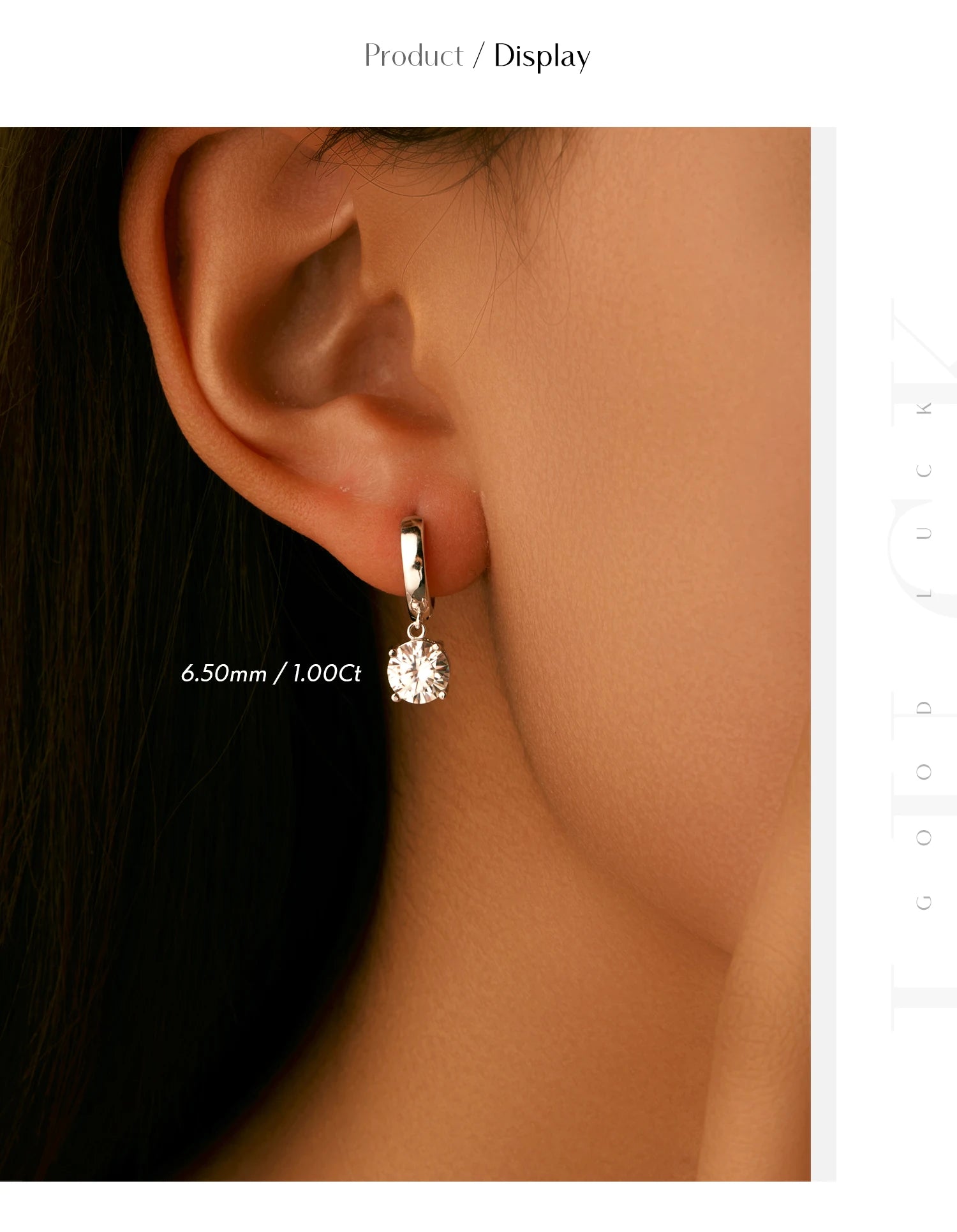 MODIAN D Color Moissanite Hoop Earrings Lab Created Diamond For Women 925 Sterling Silver Wedding Fine Jewelry Gift