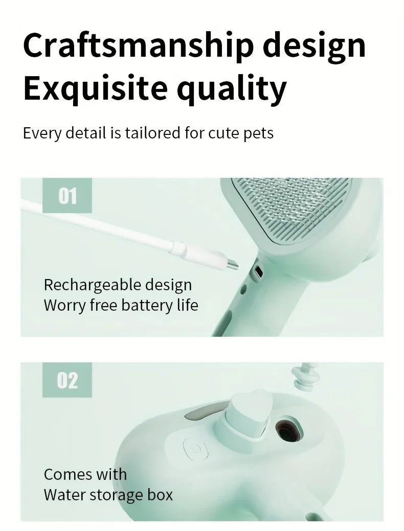 Steam Spray Grooming Brush Unique Steam Brush for Dogs Luxury Grooming Brush Dog Steam Brush Cat Supplies  Grooming