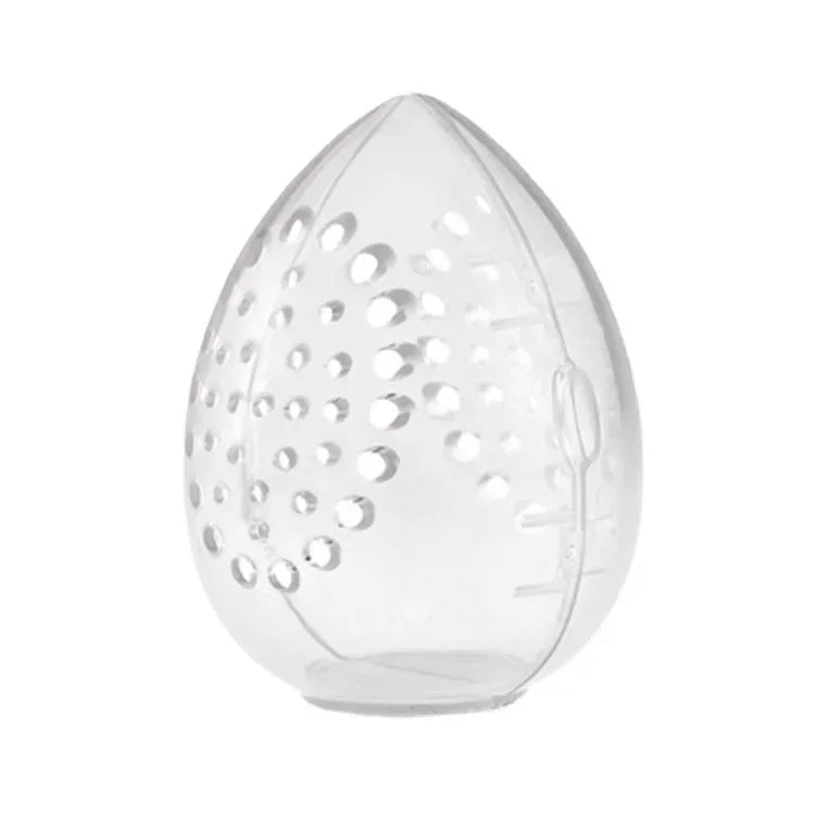 Makeup Sponge Storage Case Makeup Sponge Puff Holder Stand Empty Cosmetic Egg Shaped Rack Transparent Puffs Drying Box