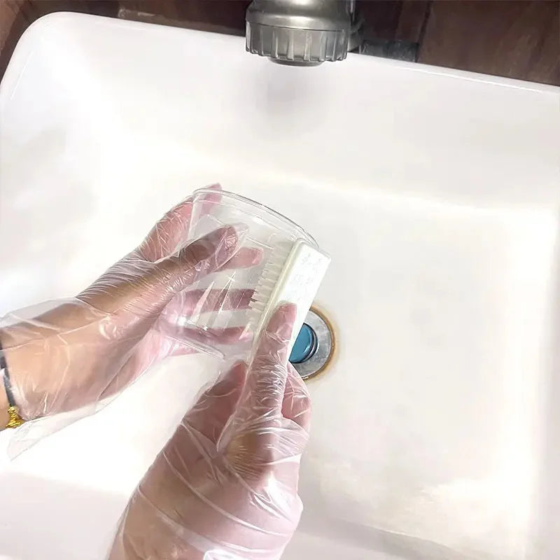 Disposable TPE Gloves Household Cleaning TPE Gloves Kitchen Bathroom Beauty Hairdressing Waste Disposal