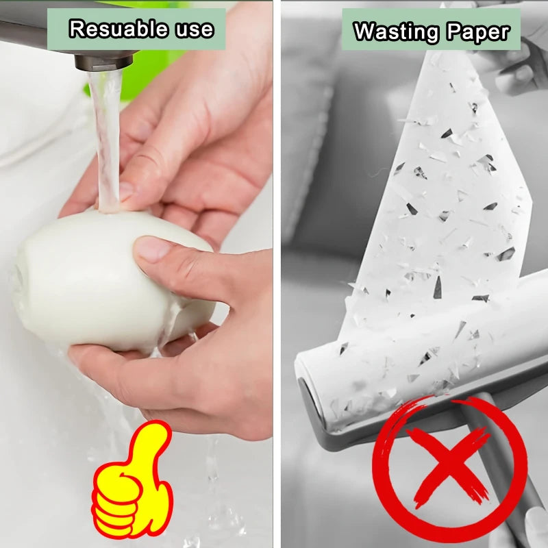 Washable Lint Remover Portable Roller Hair Remover for Clothes Pet，Multifunctional Dust Removal Eliminator Sticky Brush Hair