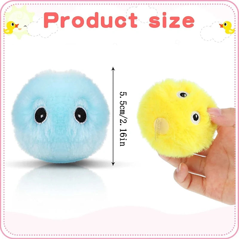 Interactive Ball Smart Cat Toys Plush Electric Catnip Training Toy Kitten Touch Sounding Pet Product Squeak Toy Ball