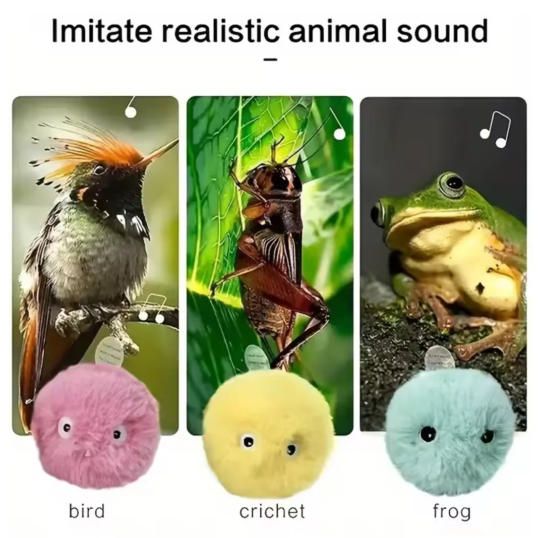 Interactive Ball Smart Cat Toys Plush Electric Catnip Training Toy Kitten Touch Sounding Pet Product Squeak Toy Ball