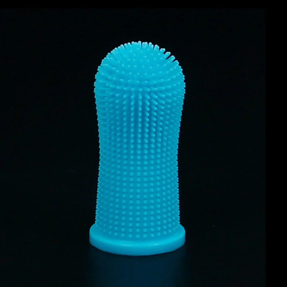 Cat Dog Super Soft Pet Finger Toothbrush Teeth Cleaning Bad Breath Care Nontoxic Silicone Toothbrush Tool Dog Cleaning Supplies