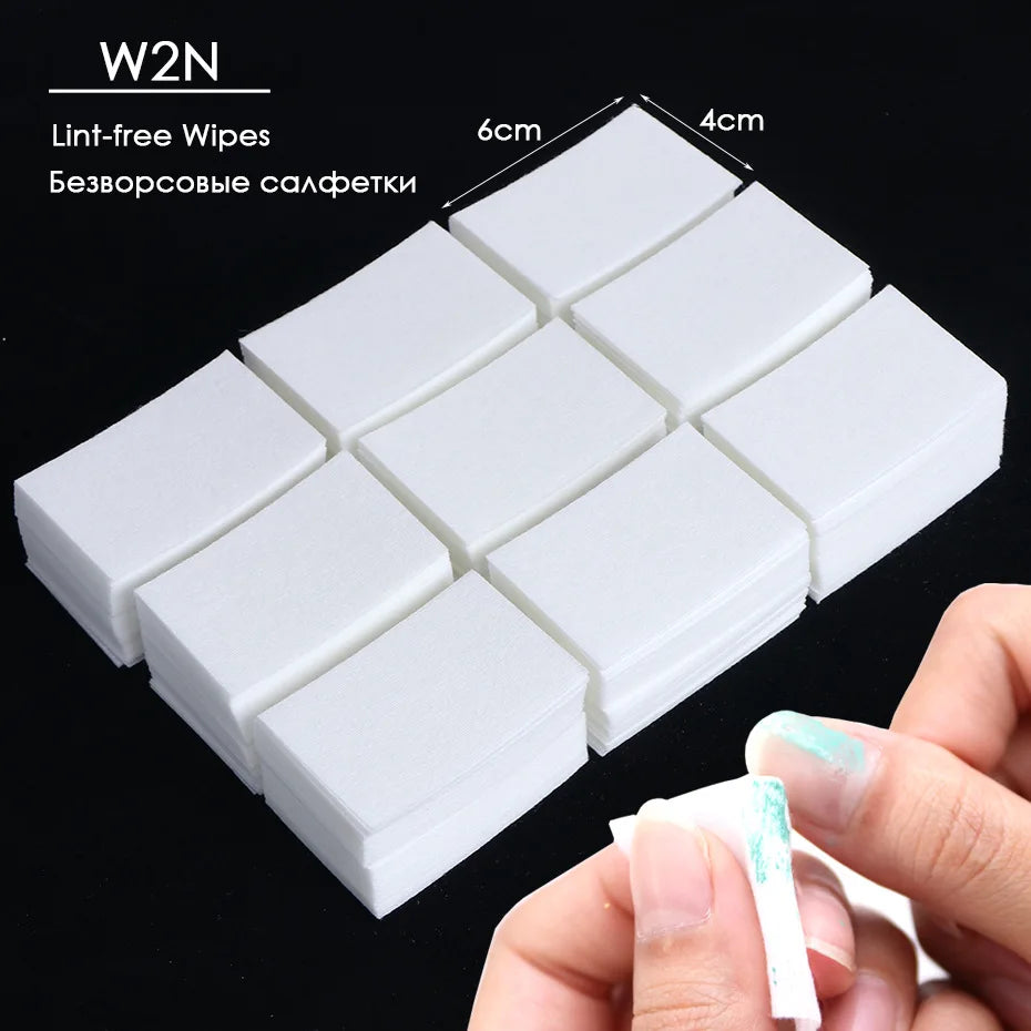 300Pcs/Roll Nail Polish Remover Cotton Pads White Torn Off Lint Free Nail Wipes for Gel Glue Makeup Manicure Cleaning Tool Paper