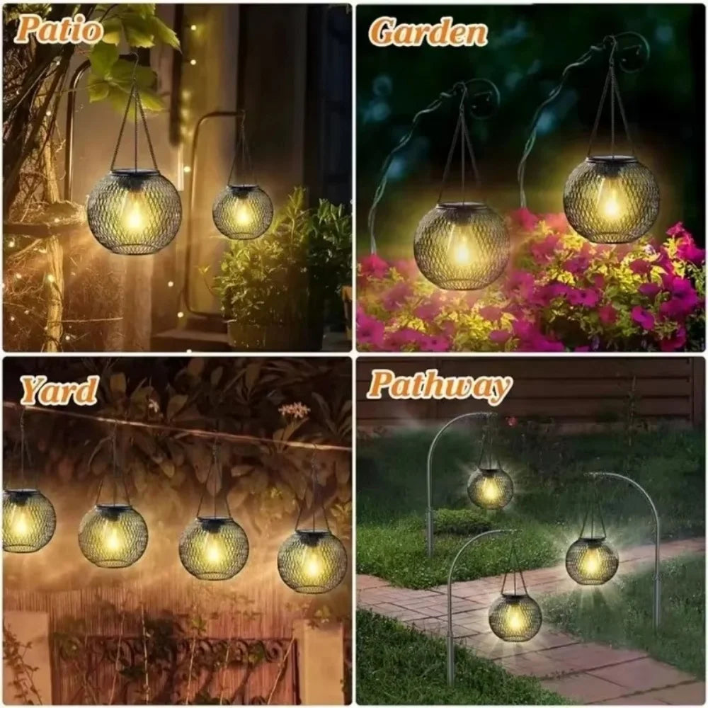 Solar Lantern Led Light Led Solar Lights Desktop Waterproof Decorative Hanging Lights For Tree Garden Yard Dusk-To-dawn Lights