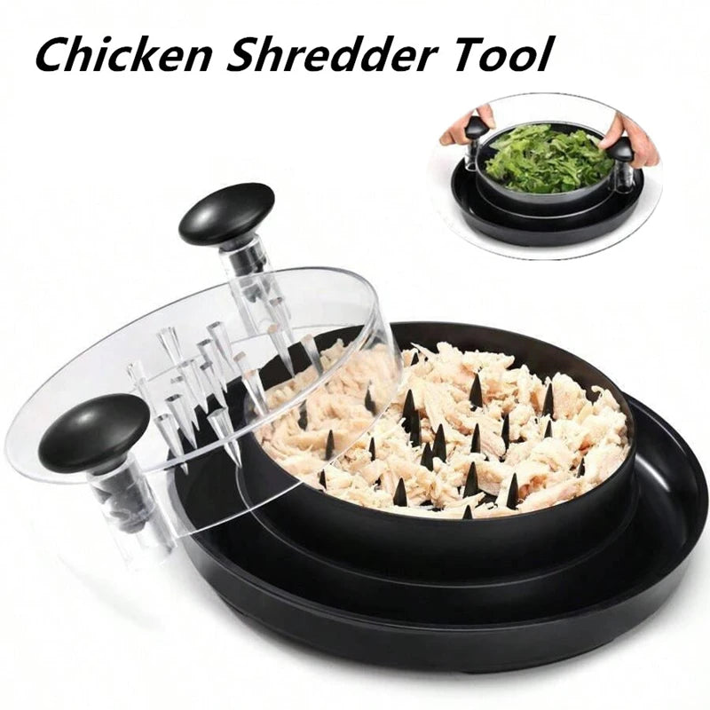 Chicken Shredder with Transparent Cover Hand Shred Machine Torn Chicken Anti-Slip Base for Chopping Chicken, Beef, Vegetables