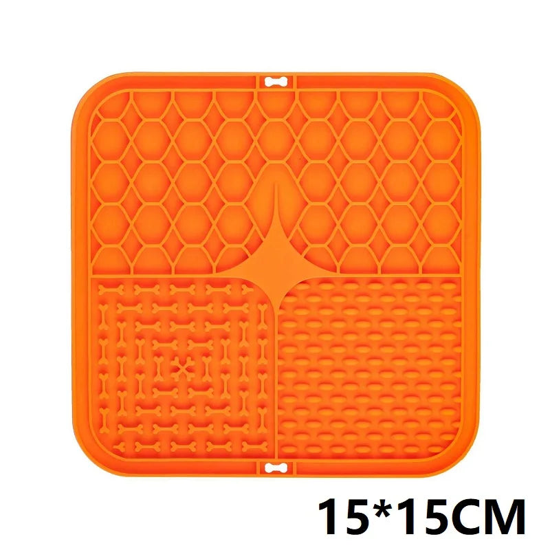 Pet Lick Silicone Mat Dogs Pet Slow Food Plate for Dog Bathing Distraction Silicone Dog Sucker Food Training Dog Feeder Supplies