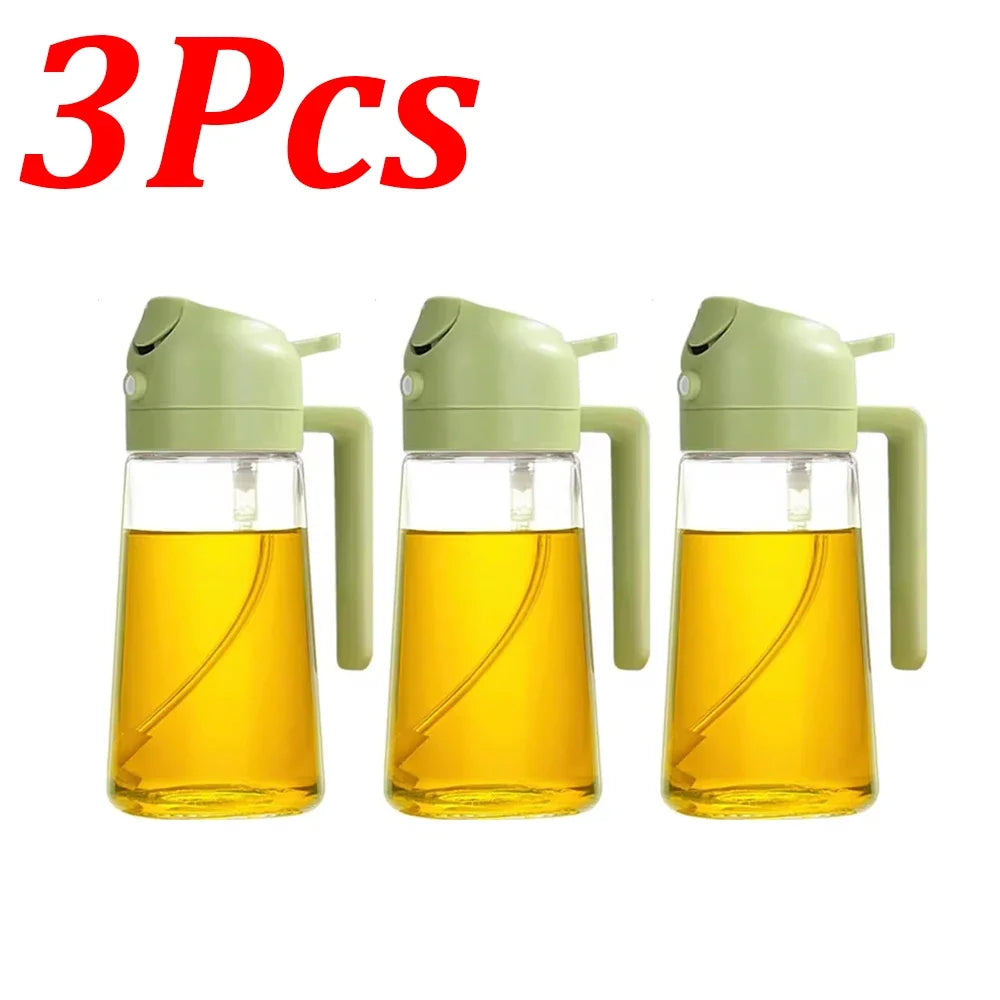 1-4Pcs 2in1 500ml Plastic Spray Oil Sprayer Cooking Oil Sprayer BBQ Picnic Kitchen Tools BBQ Cooking Oil Dispenser