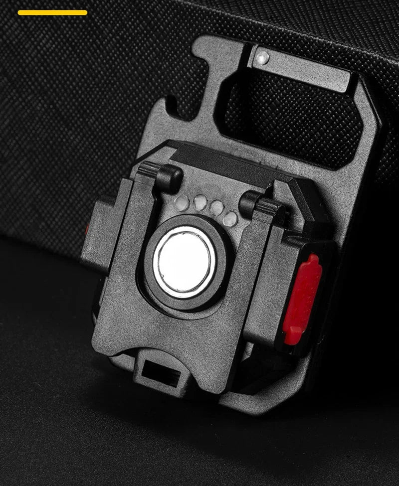 Mini LED Flashlight Magnetic COB Outdoor Camping Pocket Work Light 800 Lumens USB Rechargeable 7 Modes Spotlights